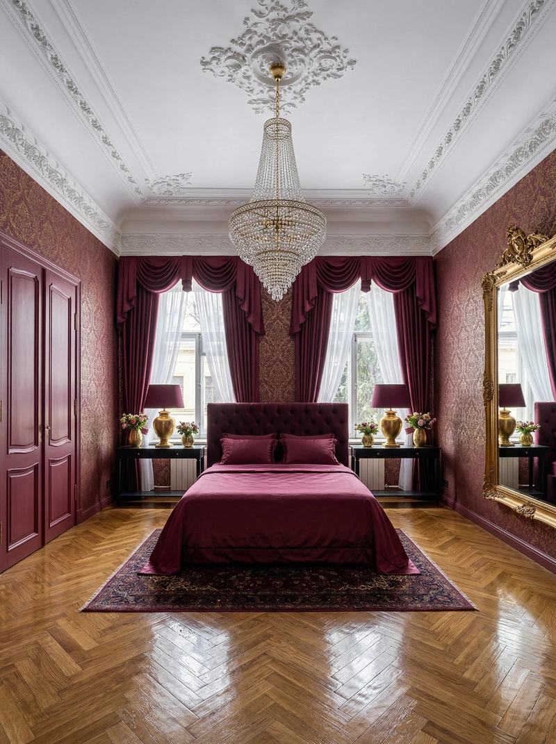 Дизайн спальни в стиле Эклектика — фото интерьера от нейросети RoomGPT