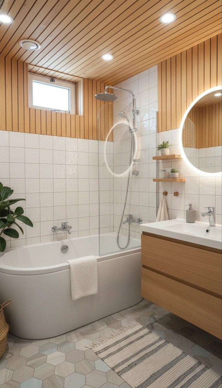 Дизайн интерьера в стиле Хюгге — Ванная от нейросети RoomGPT