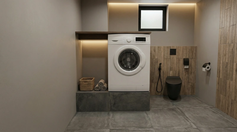 Дизайн интерьера в стиле Контемпорари — Ванная от нейросети RoomGPT