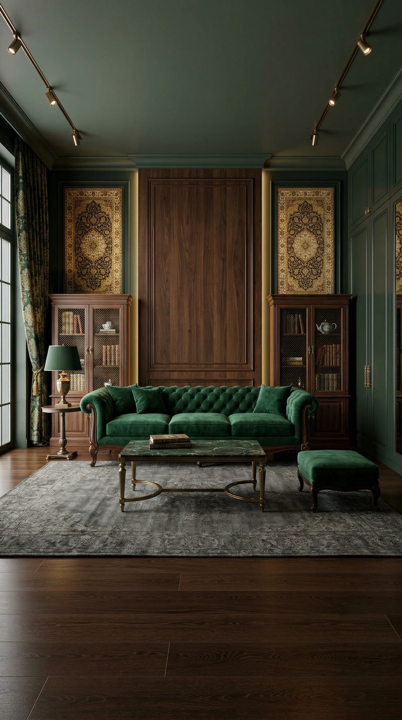 Дизайн интерьера в стиле Классика — Гостиная от нейросети RoomGPT