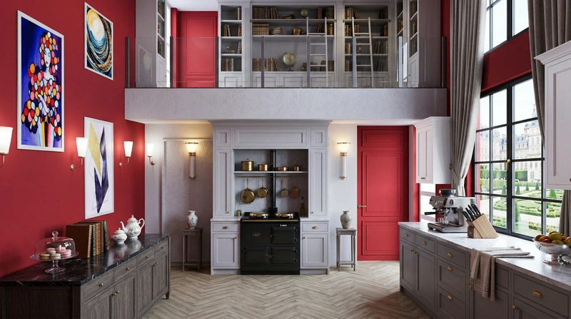 Дизайн интерьера в стиле Классика — Кухня от нейросети RoomGPT