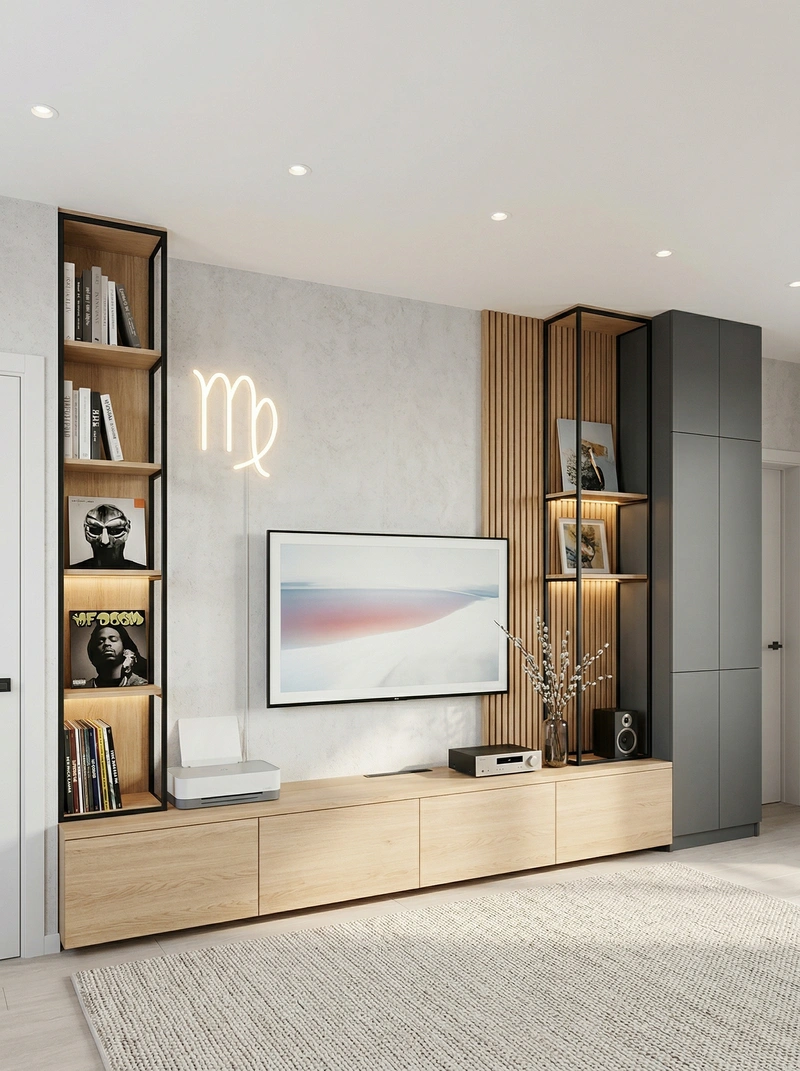 Дизайн гостиной в стиле Лофт — фото интерьера от нейросети RoomGPT