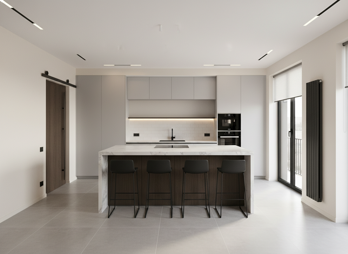 Дизайн кухни в стиле Минимализм — фото интерьера от нейросети RoomGPT