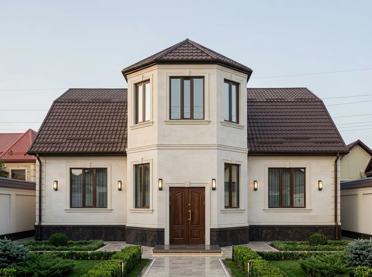 Дизайн фасада в стиле Классика — Фасад от нейросети RoomGPT