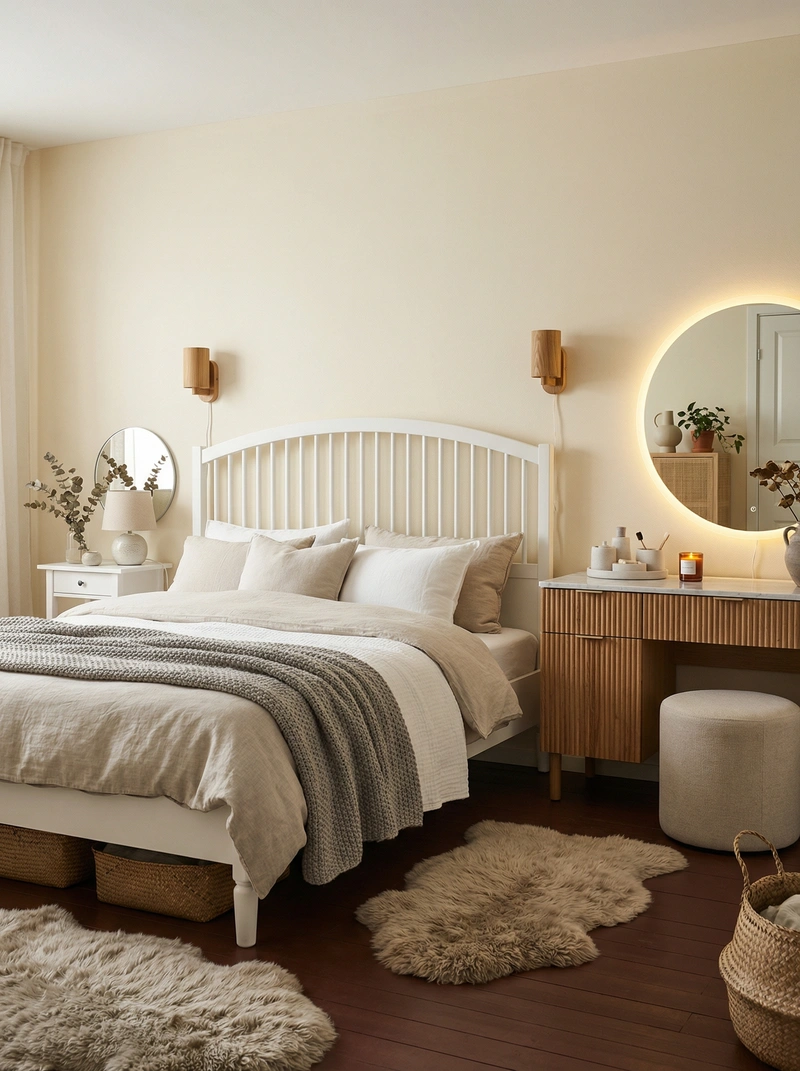 Дизайн интерьера в стиле Хюгге — Спальня от нейросети RoomGPT