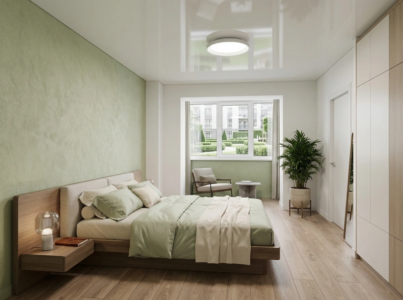 Дизайн спальни в стиле Минимализм — фото интерьера от нейросети RoomGPT