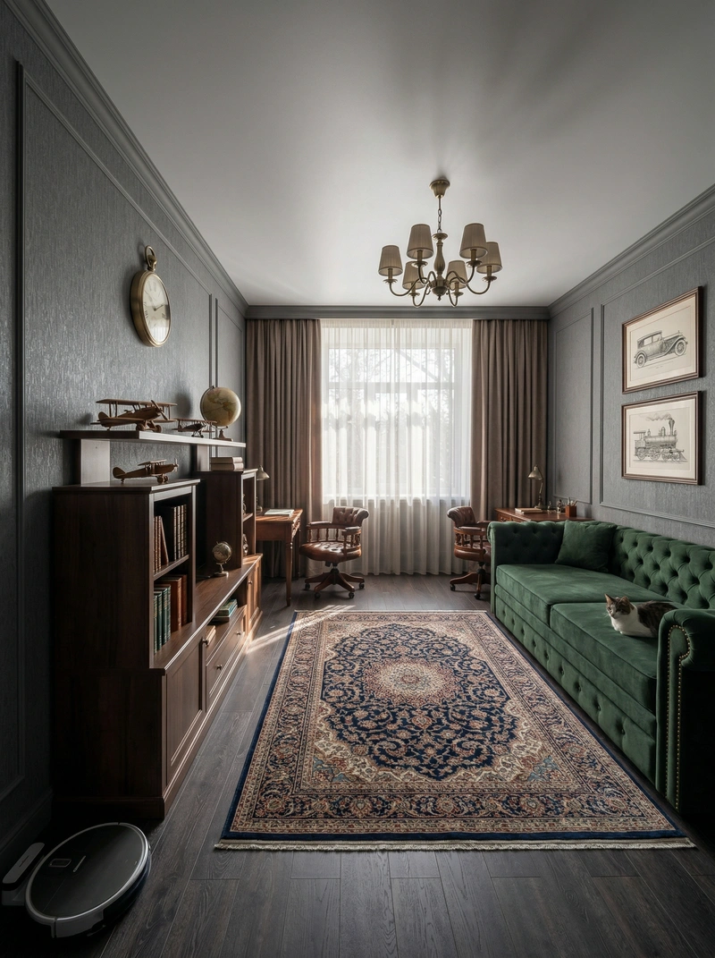 Дизайн интерьера в стиле Классика — Детская от нейросети RoomGPT