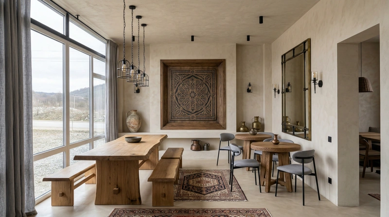 Дизайн гостиной в стиле Japandi — фото интерьера от нейросети RoomGPT