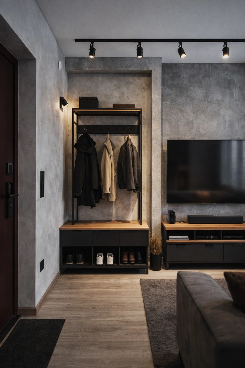 Дизайн гостиной в стиле Лофт — фото интерьера от нейросети RoomGPT