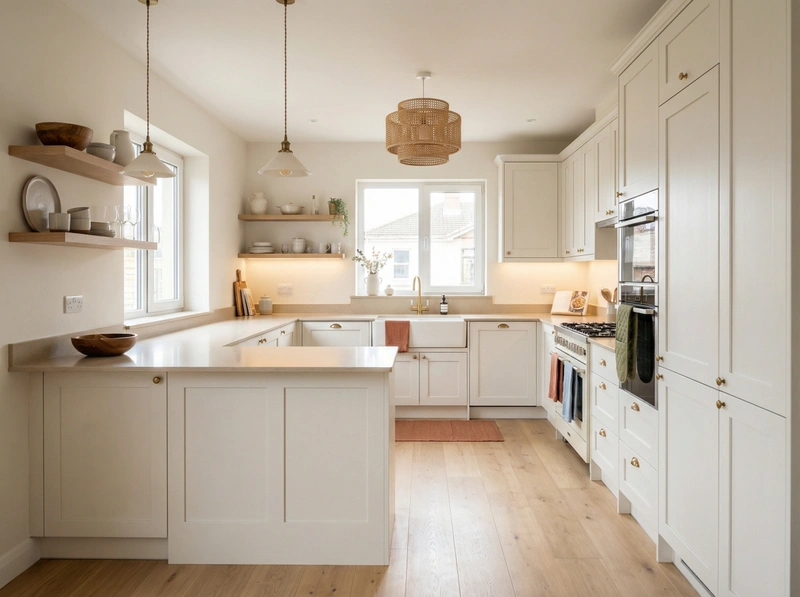 Дизайн интерьера в стиле Контемпорари — Кухня от нейросети RoomGPT