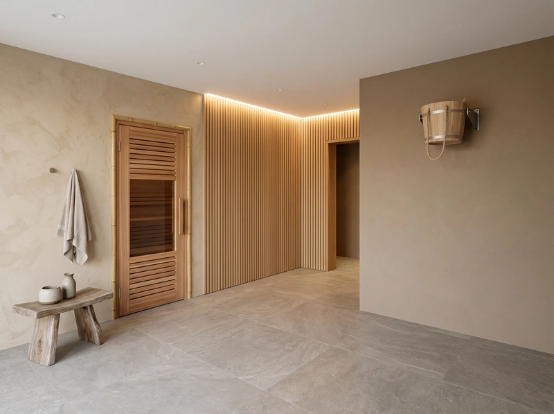 Дизайн ванной в стиле Japandi — фото интерьера от нейросети RoomGPT