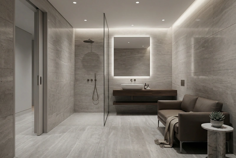 Дизайн ванной в стиле Минимализм — фото интерьера от нейросети RoomGPT