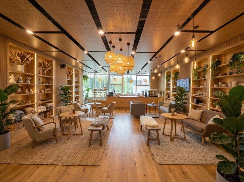 Дизайн гостиной в стиле Хюгге — фото интерьера от нейросети RoomGPT