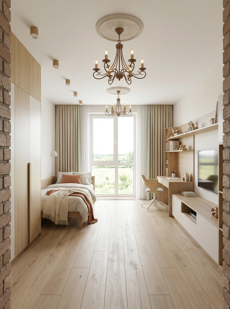 Дизайн детской в стиле Сканди — фото интерьера от нейросети RoomGPT