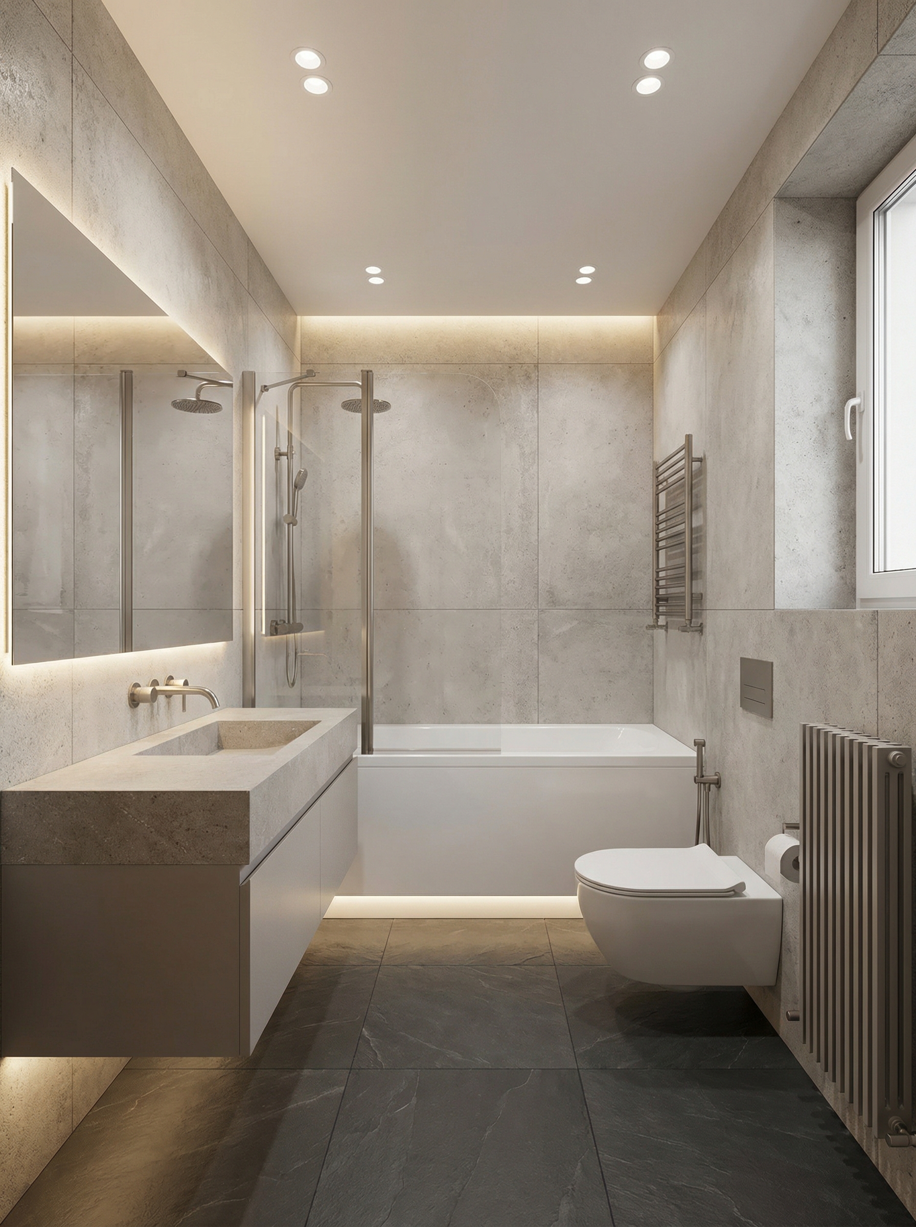 Дизайн ванной в стиле Минимализм — фото интерьера от нейросети RoomGPT