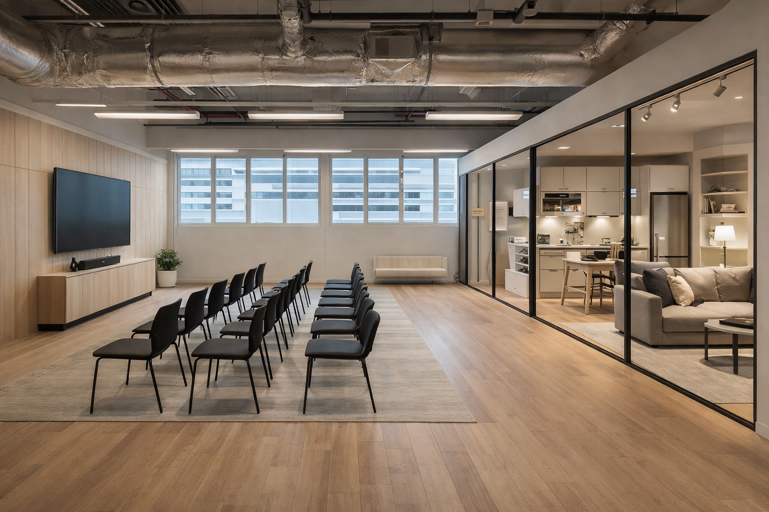 Дизайн гостиной в стиле Контемпорари — фото интерьера от нейросети RoomGPT