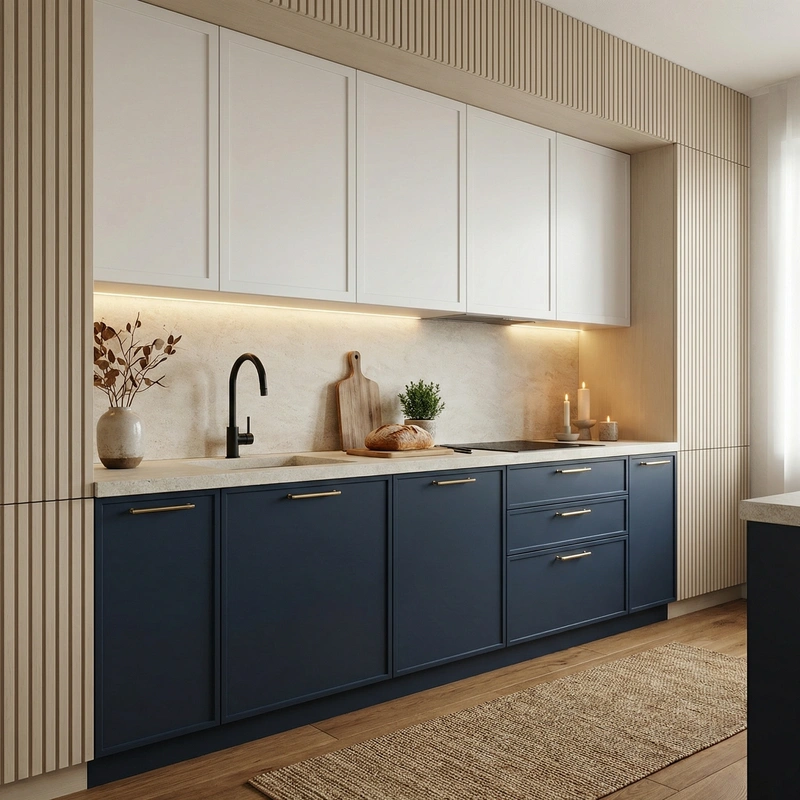 Дизайн интерьера в стиле Хюгге — Кухня от нейросети RoomGPT