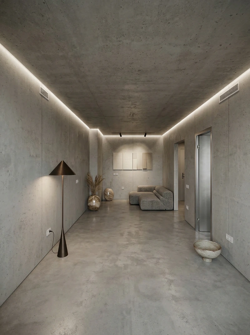 Дизайн интерьера в стиле Минимализм — Гостиная от нейросети RoomGPT