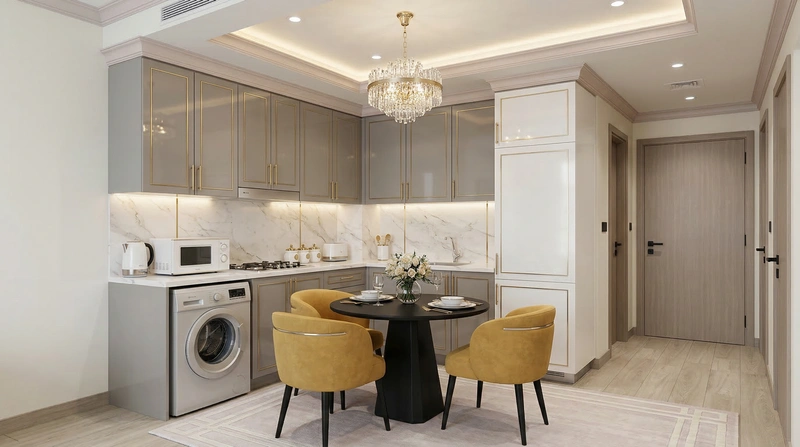 Дизайн интерьера в стиле Неоклассика — Гостиная от нейросети RoomGPT