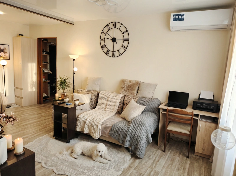 Дизайн интерьера в стиле Хюгге — Гостиная от нейросети RoomGPT