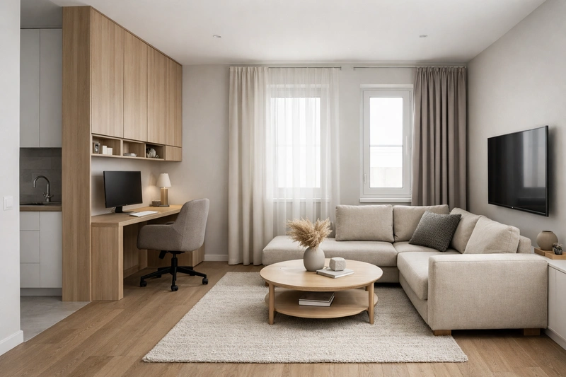 Дизайн гостиной в стиле Минимализм — фото интерьера от нейросети RoomGPT