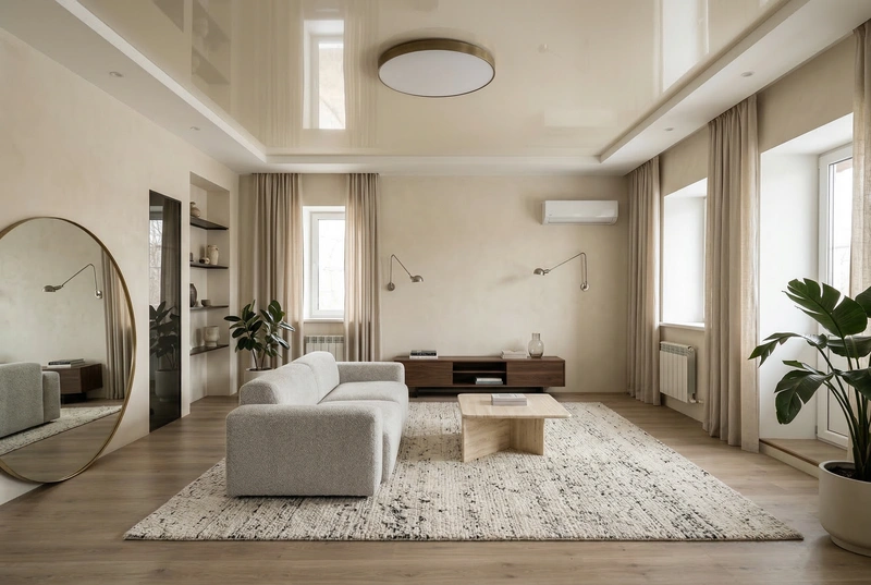 Дизайн интерьера в стиле Минимализм — Гостиная от нейросети RoomGPT