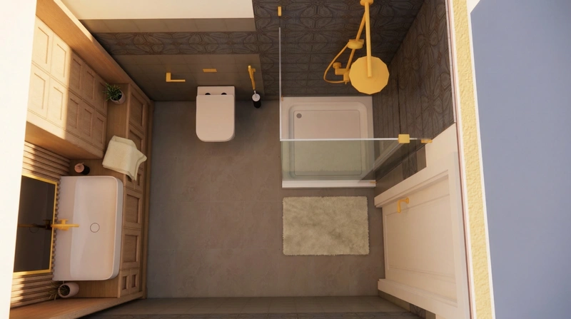 Дизайн интерьера в стиле Хюгге — Ванная от нейросети RoomGPT