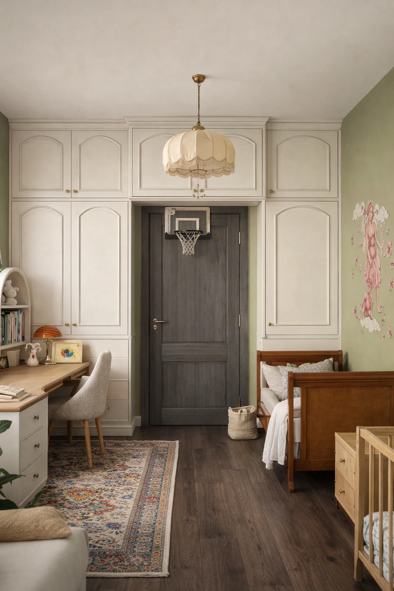 Дизайн детской в стиле Эклектика — фото интерьера от нейросети RoomGPT