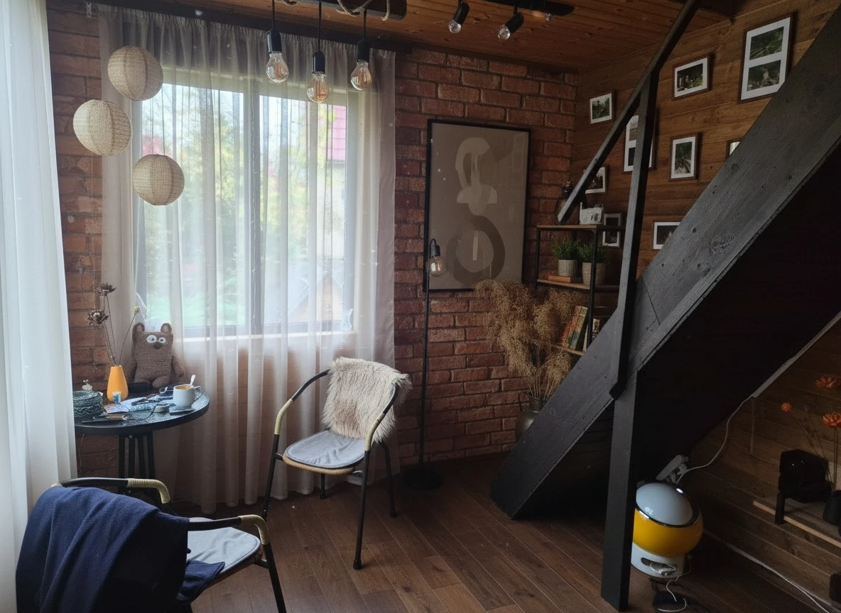 Дизайн интерьера в стиле Лофт — Терраса от нейросети RoomGPT