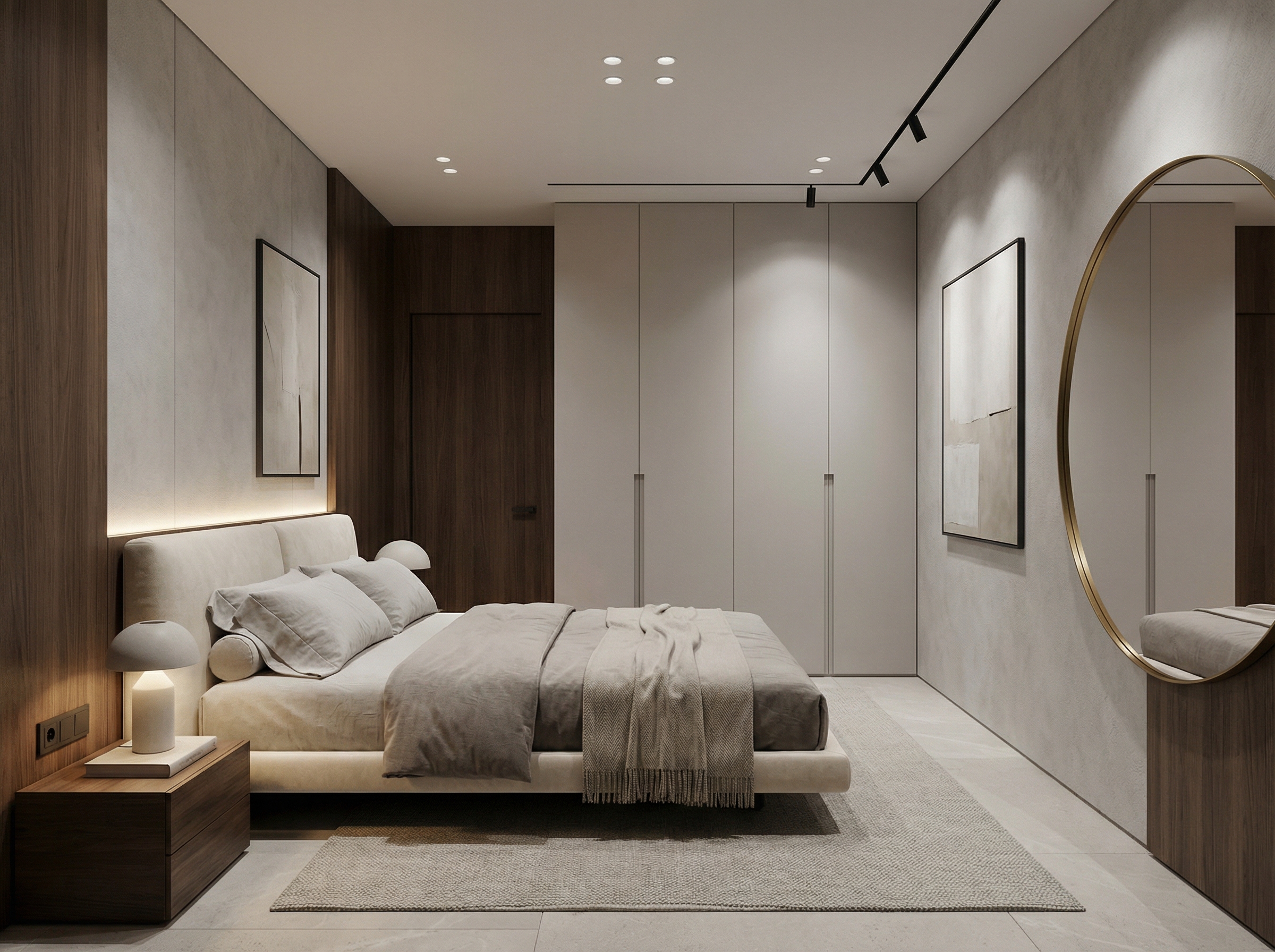 Дизайн спальни в стиле Минимализм — фото интерьера от нейросети RoomGPT