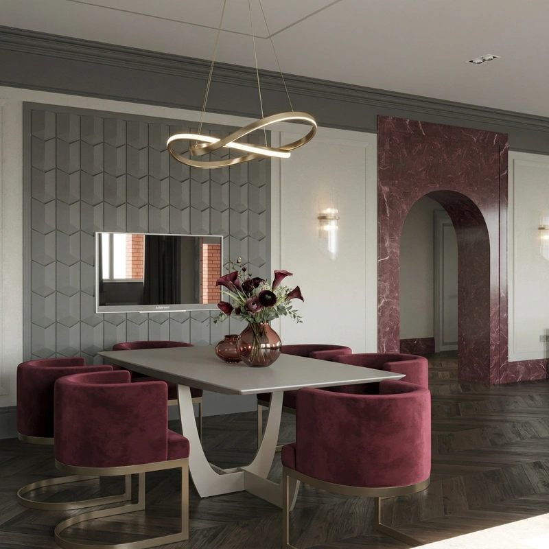 Дизайн интерьера в стиле Контемпорари — Гостиная от нейросети RoomGPT