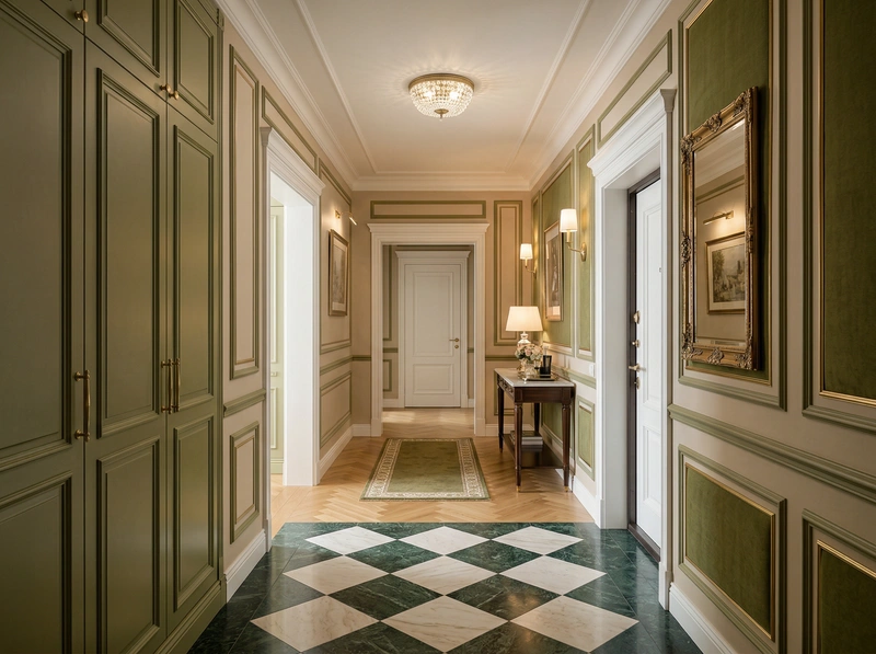 Дизайн интерьера в стиле Классика — Прихожая от нейросети RoomGPT