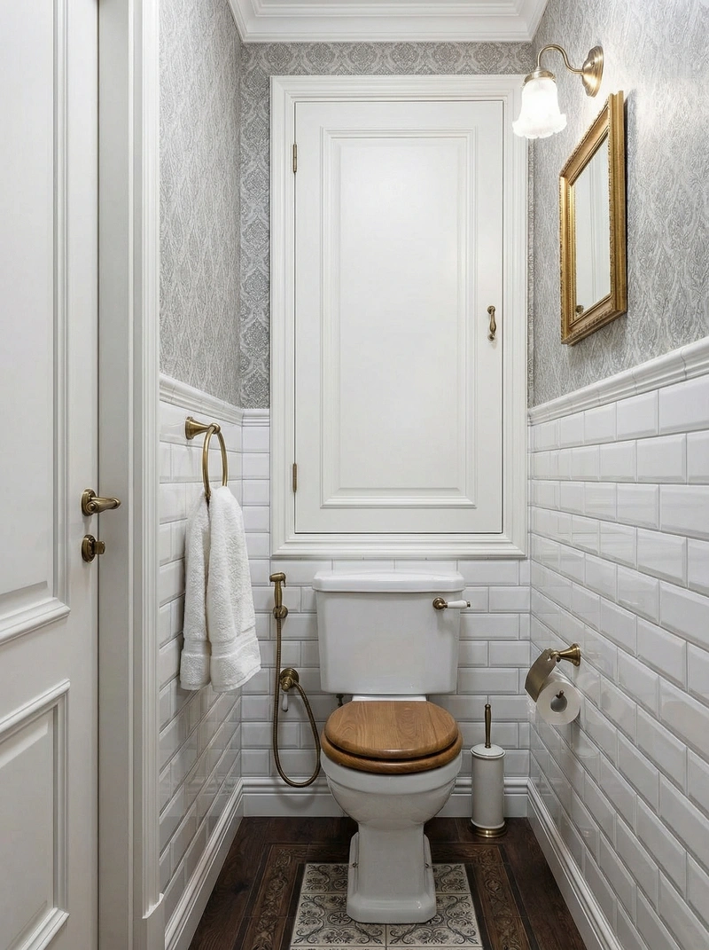 Дизайн интерьера в стиле Классика — Ванная от нейросети RoomGPT