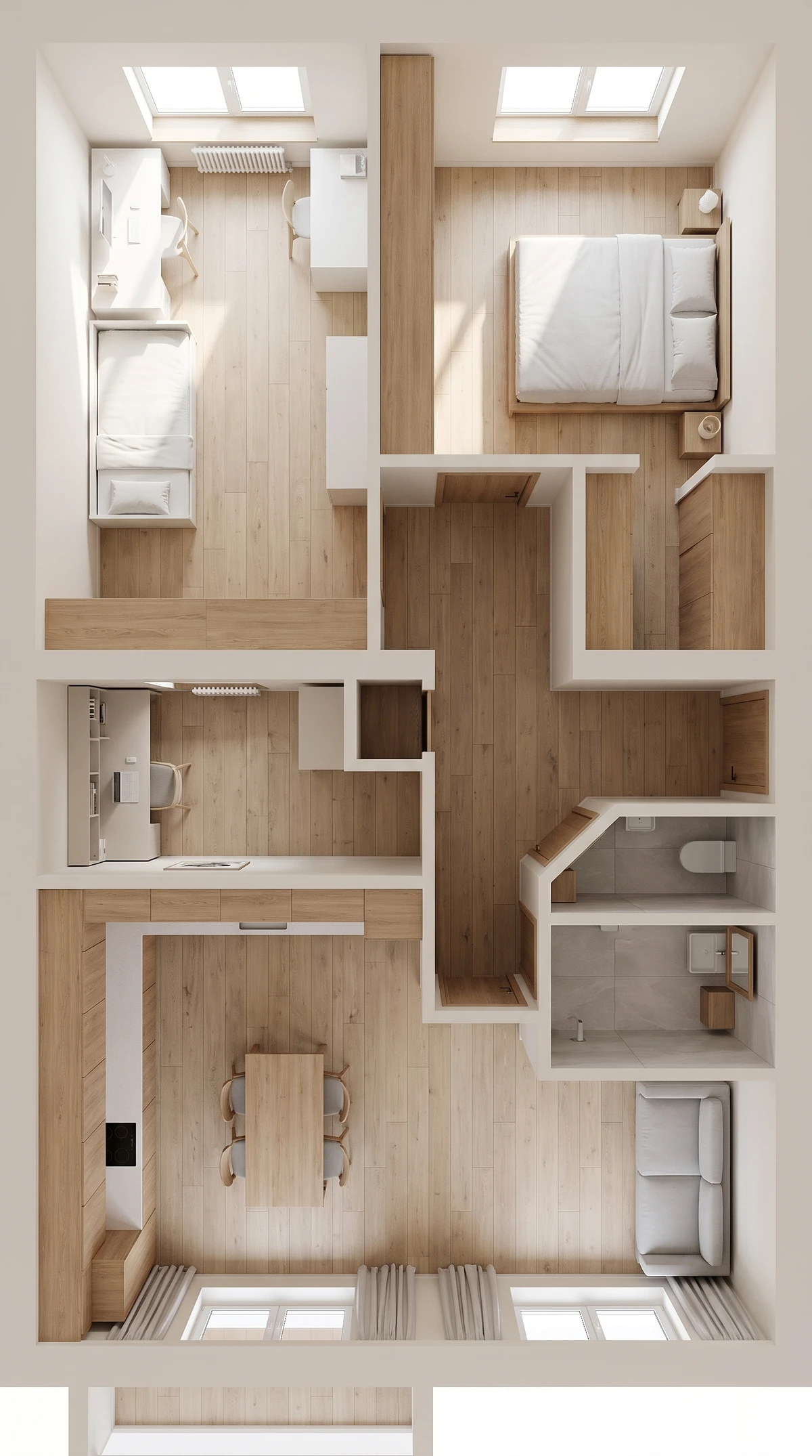 Дизайн гостиной в стиле Минимализм — фото интерьера от нейросети RoomGPT
