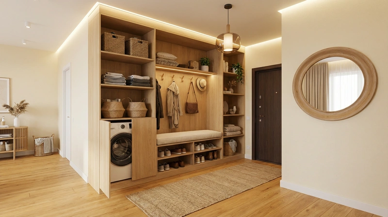 Дизайн интерьера в стиле Хюгге — Прихожая от нейросети RoomGPT