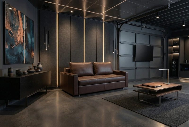 Дизайн гостиной в стиле Блэктэк — фото интерьера от нейросети RoomGPT
