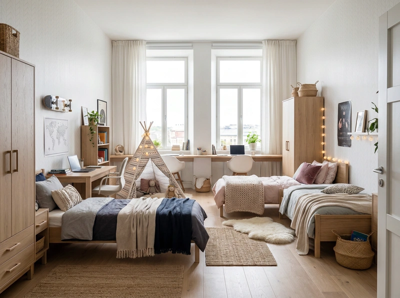 Дизайн интерьера в стиле Хюгге — Детская от нейросети RoomGPT