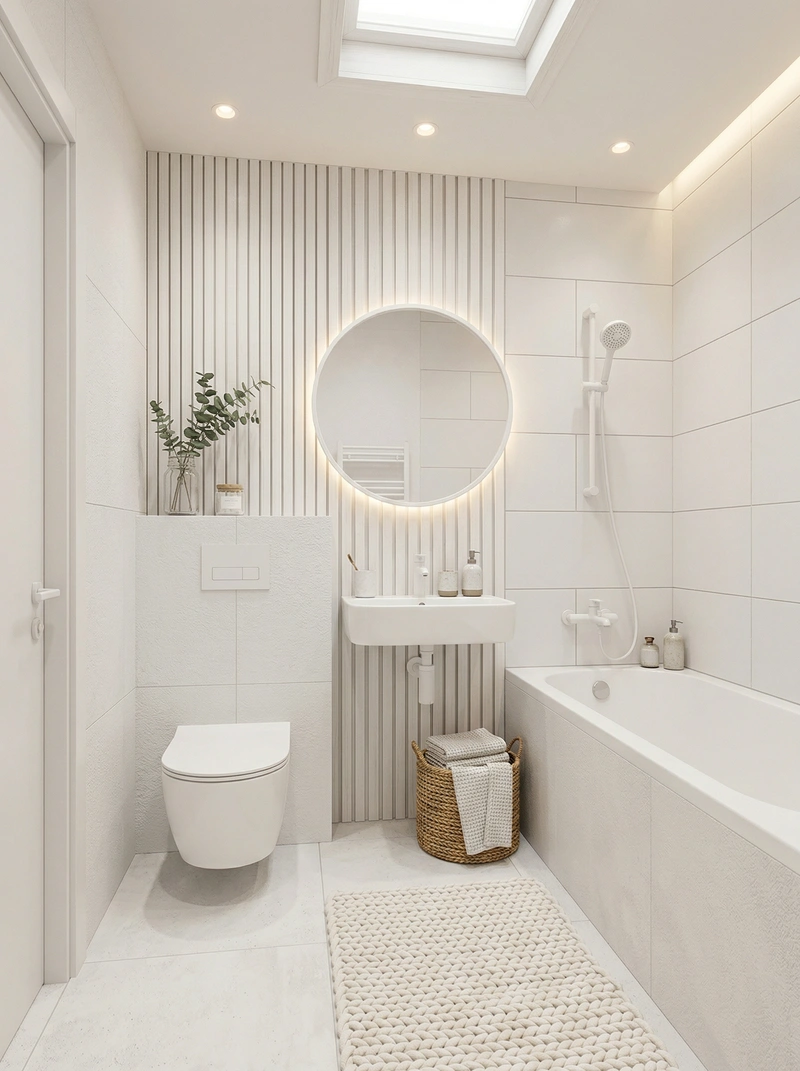 Дизайн интерьера в стиле Хюгге — Ванная от нейросети RoomGPT