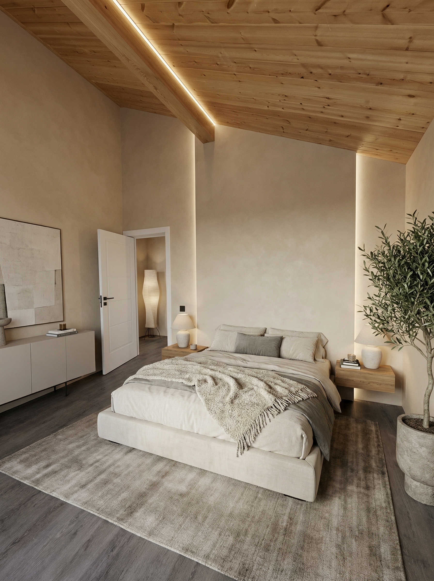 Дизайн спальни в стиле Минимализм — фото интерьера от нейросети RoomGPT