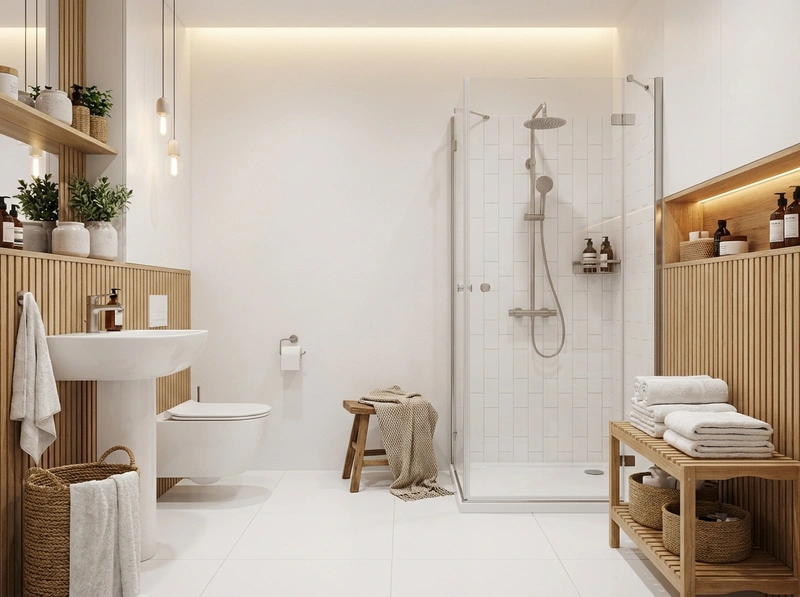 Дизайн интерьера в стиле Хюгге — Ванная от нейросети RoomGPT