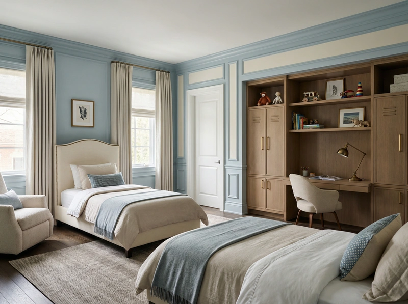 Дизайн интерьера в стиле Классика — Детская от нейросети RoomGPT