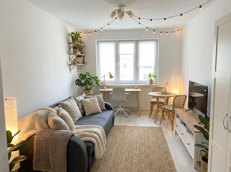 Дизайн интерьера в стиле Хюгге — Гостиная от нейросети RoomGPT