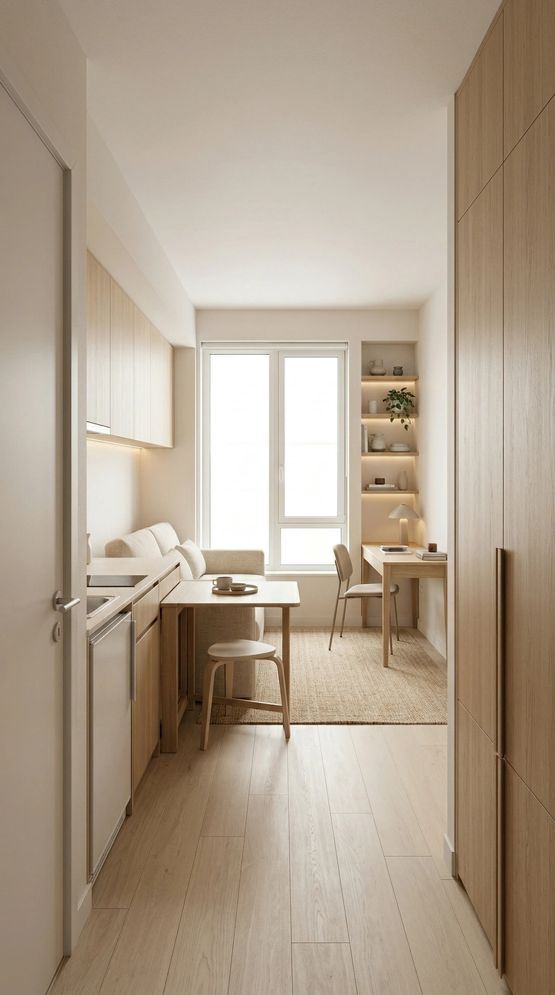 Дизайн гостиной в стиле Сканди — фото интерьера от нейросети RoomGPT