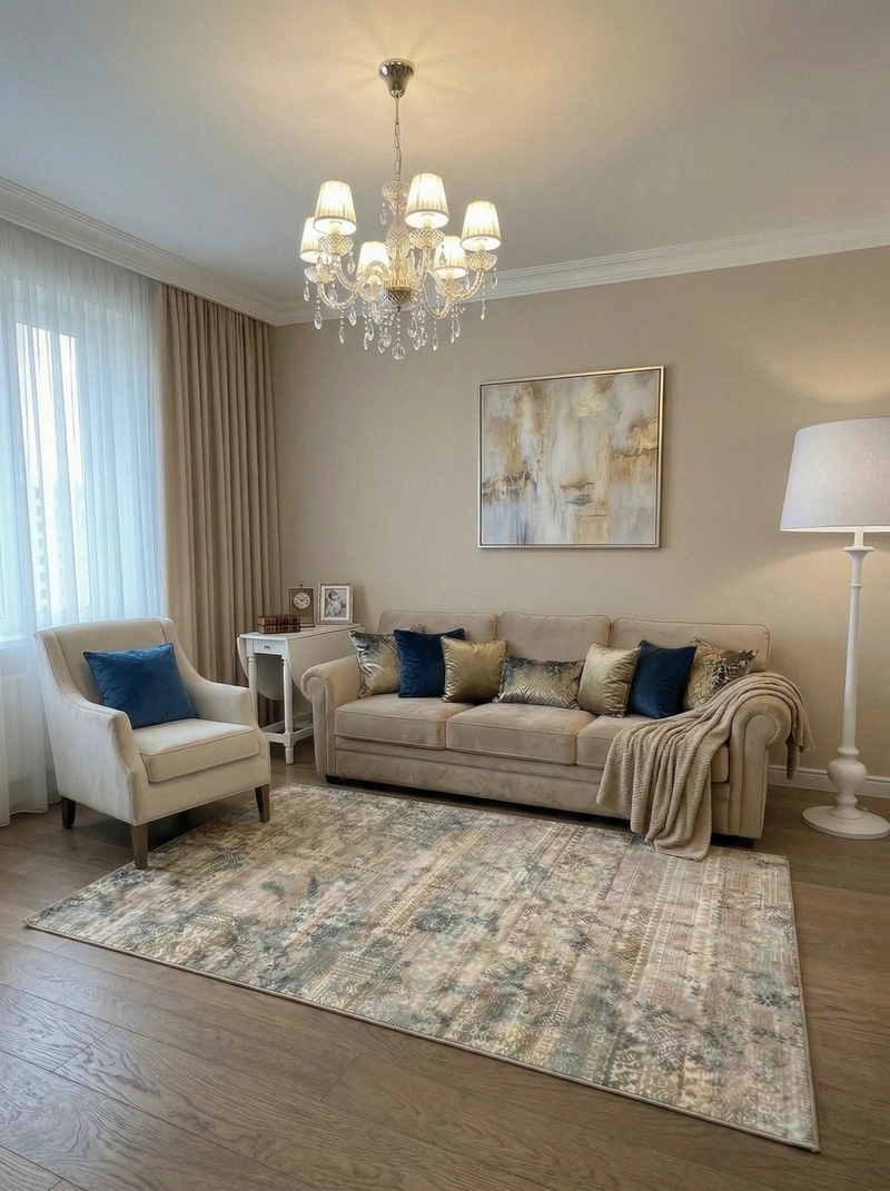 Дизайн гостиной в стиле Классика — фото интерьера от нейросети RoomGPT