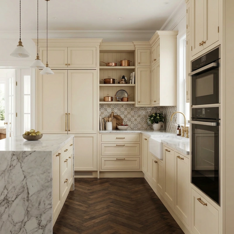 Дизайн интерьера в стиле Классика — Кухня от нейросети RoomGPT