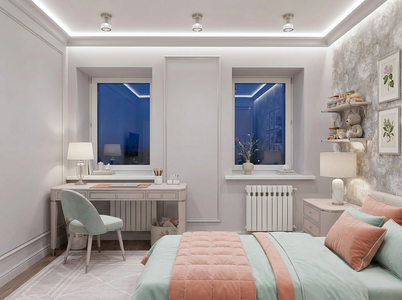 Дизайн интерьера в стиле Неоклассика — Детская от нейросети RoomGPT