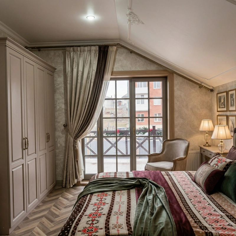 Дизайн спальни в стиле Классика — фото интерьера от нейросети RoomGPT