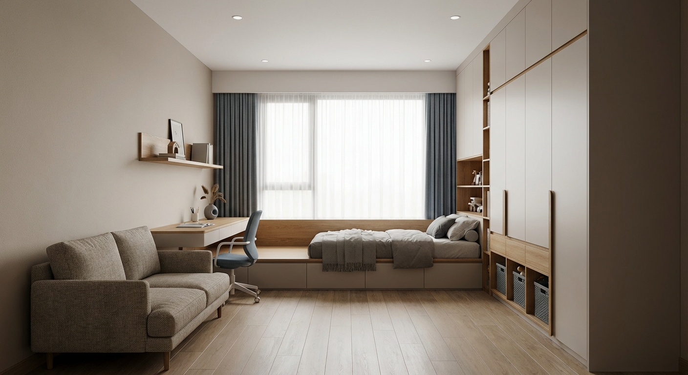 Дизайн детской в стиле Минимализм — фото интерьера от нейросети RoomGPT