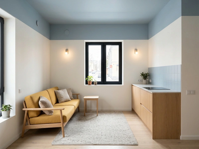 Дизайн интерьера в стиле Сканди — Гостиная от нейросети RoomGPT