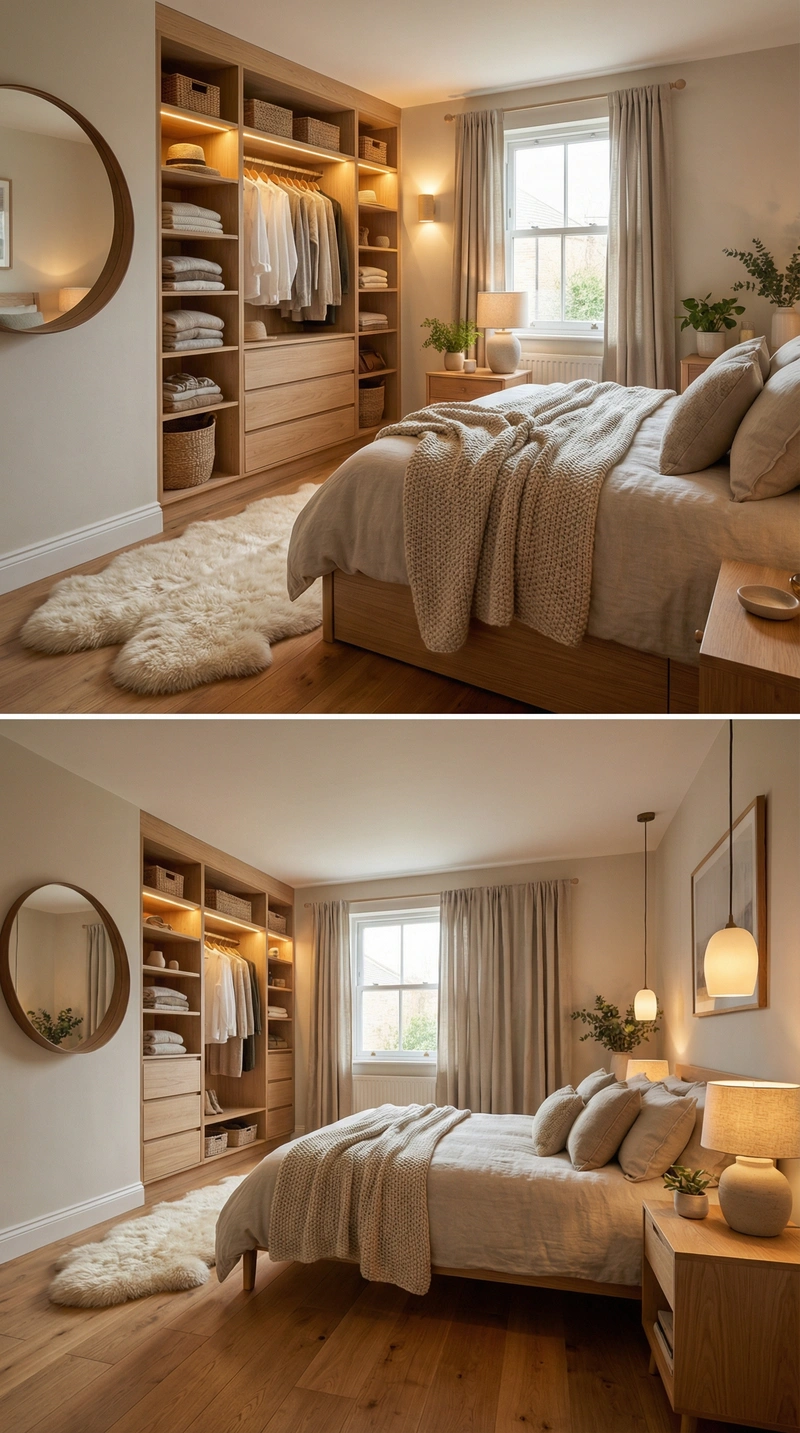 Дизайн интерьера в стиле Хюгге — Спальня от нейросети RoomGPT